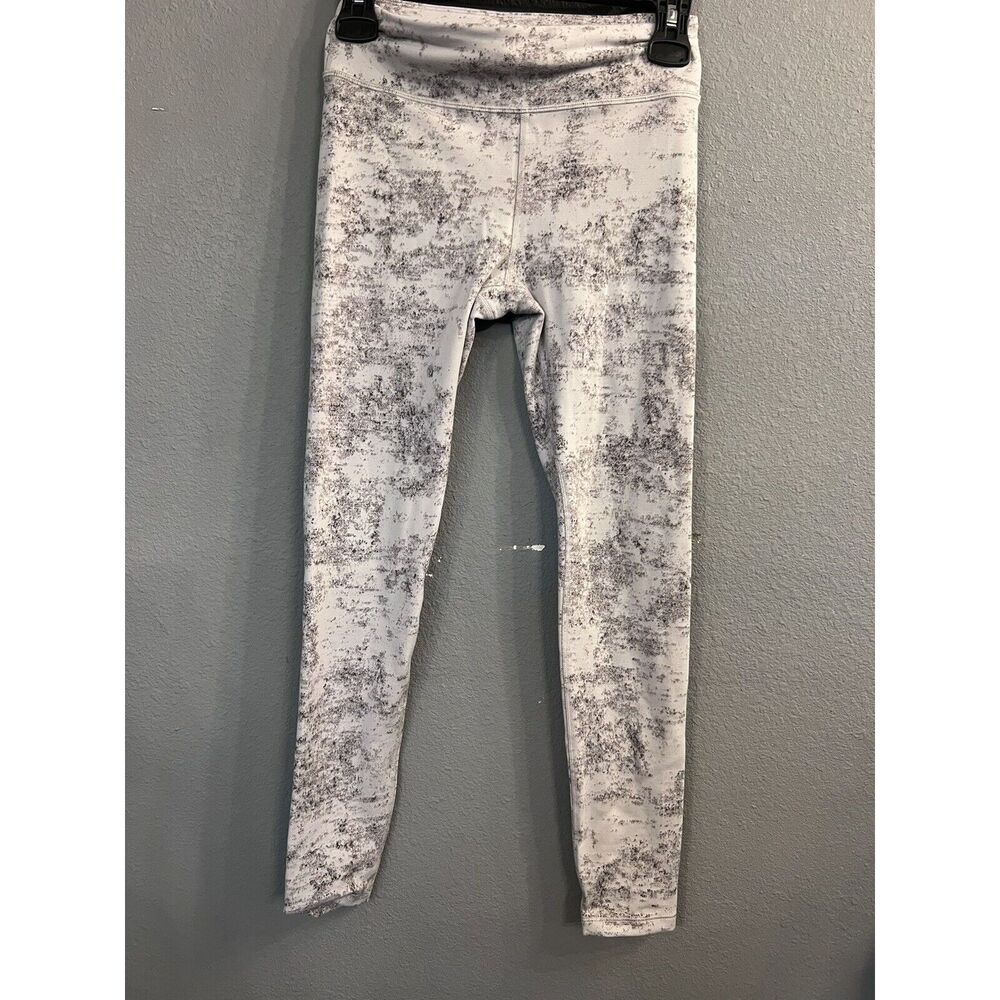 Athleta Girl High Rise Printed Chit Chat Tight Leggings Size‎ XL 14 Gray